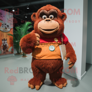 Brun Orangutang maskot...