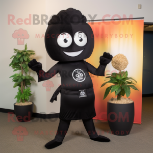 Czarny kostium maskotki Pho...