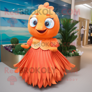 Oransje Betta Fish maskot...