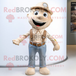 Beige vedhæng maskot...