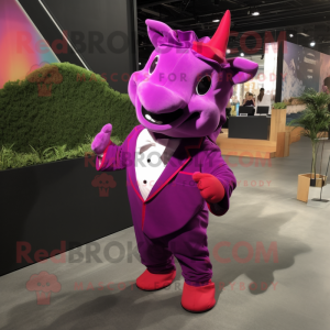 Magenta Rhinoceros mascotte...