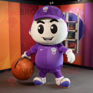 Purple Soccer Ball maskot...