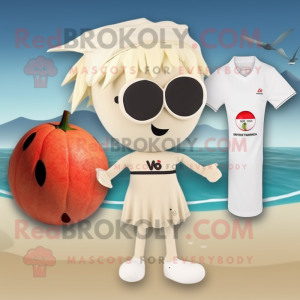 Béžová postava maskota...