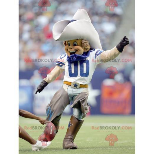 Mascote cowboy em roupas tradicionais - Redbrokoly.com