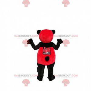 Mascote panda vermelho e preto - Redbrokoly.com