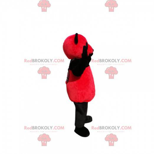 Mascote panda vermelho e preto - Redbrokoly.com