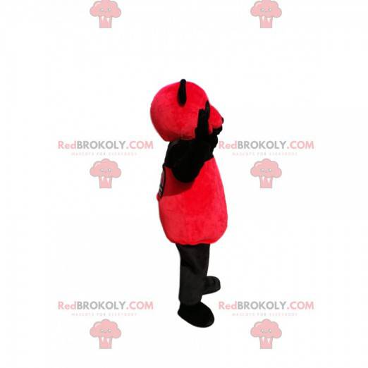 Maskot červená a černá panda - Redbrokoly.com