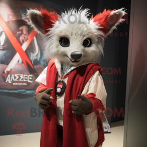 Rood Aye-Aye mascotte...