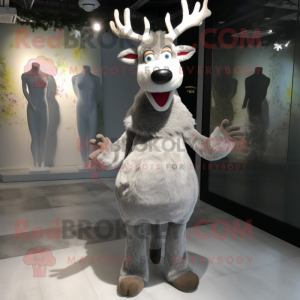 Gray Reindeer mascotte...