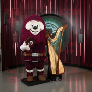 Maroon Celtic Harpe maskot...