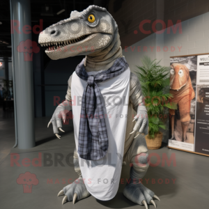 Grijs Spinosaurus mascotte...