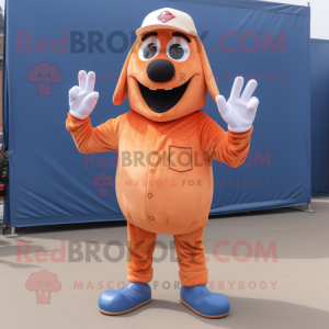 Orange Hot Dogs maskot...