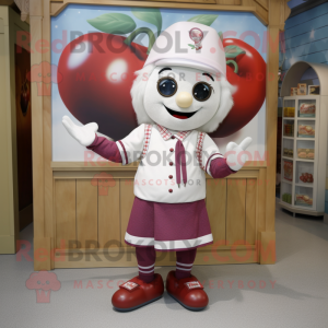 nan Cherry mascot costume character dressed with a Henley Shirt and Anklets