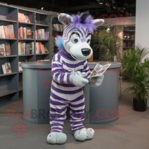 Lavendel Zebra mascotte...