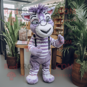 Lavendel Zebra mascotte...