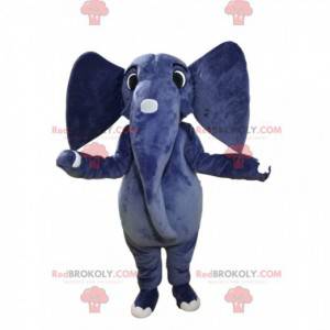 Majestætisk elefant maskot med store ører - Redbrokoly.com