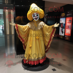 Gouden Clown mascotte...