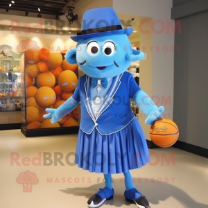 Blå Basketball Ball maskot...