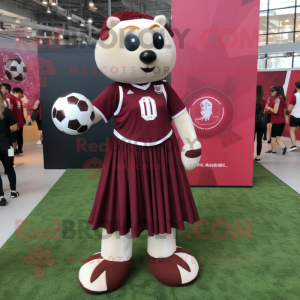 Maroon Soccer Goal mascotte...