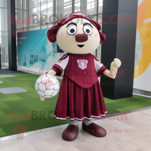 Maroon Soccer Goal maskot...