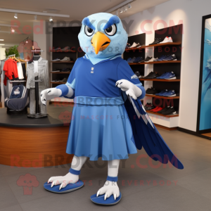 Blue Falcon maskot kostym...