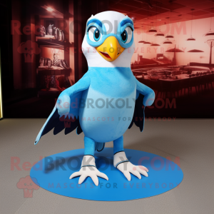 Blue Falcon maskot kostume...