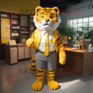 Mascotte de Tigre jaune...