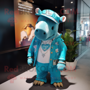 Turquoise Tapir mascotte...