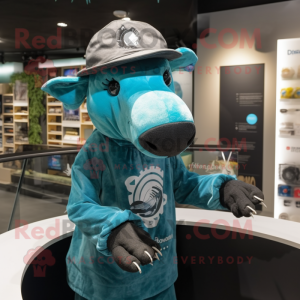 Turquoise Tapir mascotte...