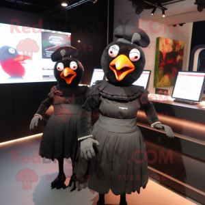 Black Hens mascotte kostuum...