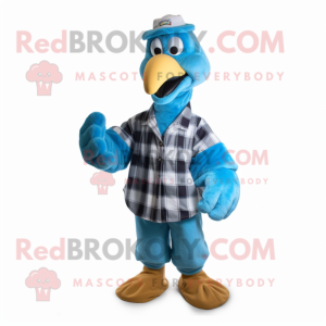 Blå Dodo Bird maskot kostym...