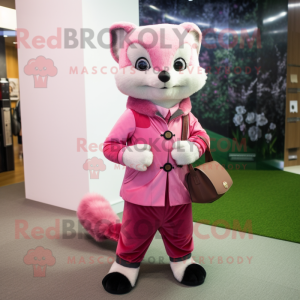 Pink Marten maskot kostume...