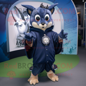 Navy Bat maskot drakt...