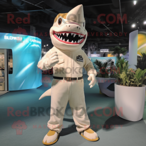 Cream Shark mascotte...