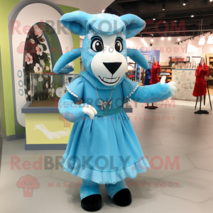 Sky Blue Goat mascotte...