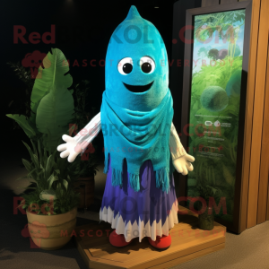 Cyan Beet mascotte kostuum...