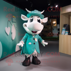 Postava maskota Teal Cow...