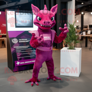 Costume de mascotte Magenta...