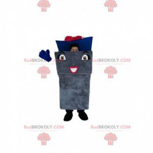 Recycling trash mascot with a blue bow tie - Redbrokoly.com