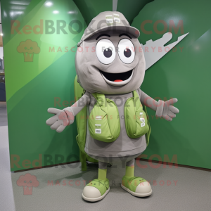 Gray Green Bean mascotte...