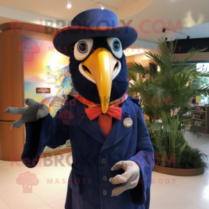 Navy Toucan maskot kostume...