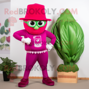 Magenta spenat maskot...