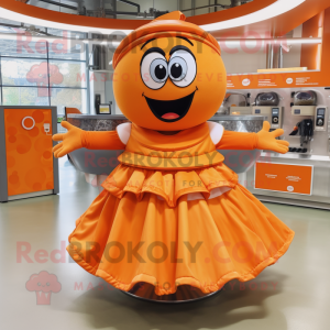 Orange Plate Spinner maskot...