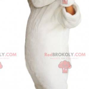 Mascotte de mouton blanc souriant - Redbrokoly.com