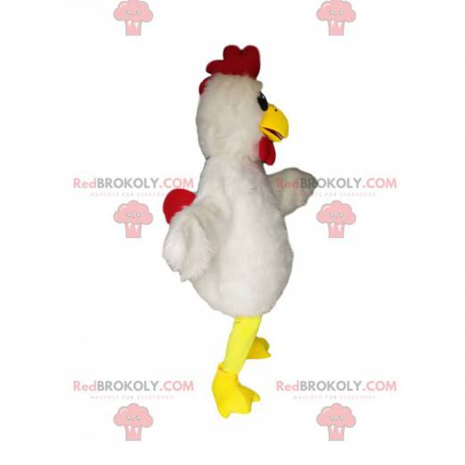 Hühnermaskottchen mit schönem weißen Gefieder - Redbrokoly.com