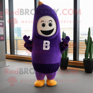  Aubergine maskot kostym...