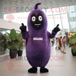  Aubergine mascotte kostuum...