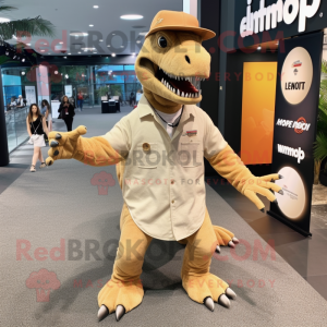 Tan T Rex mascotte kostuum...