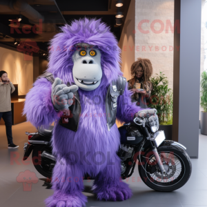 Lavendel Sasquatch mascotte...