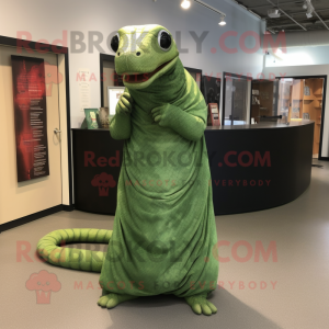 Grøn Titanoboa maskot...